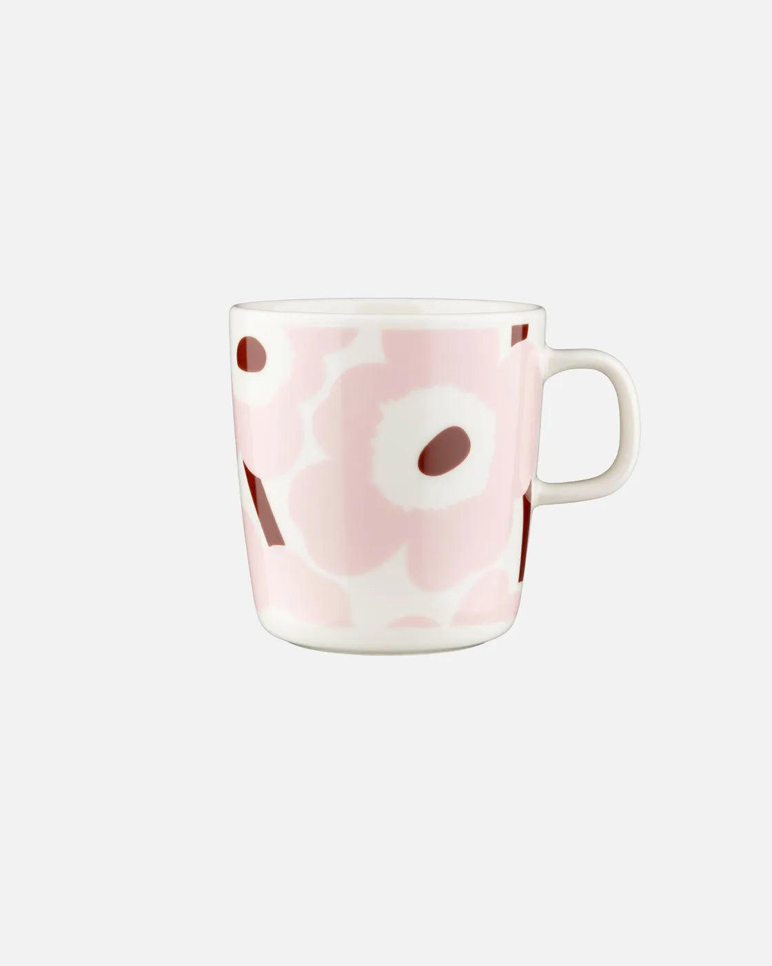 Marimekko Oiva / Unikko mug 4 dl white, chestnut, pink