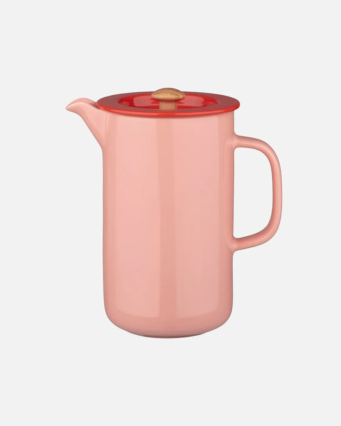 Marimekko Oiva french press, salmon red, tomato red