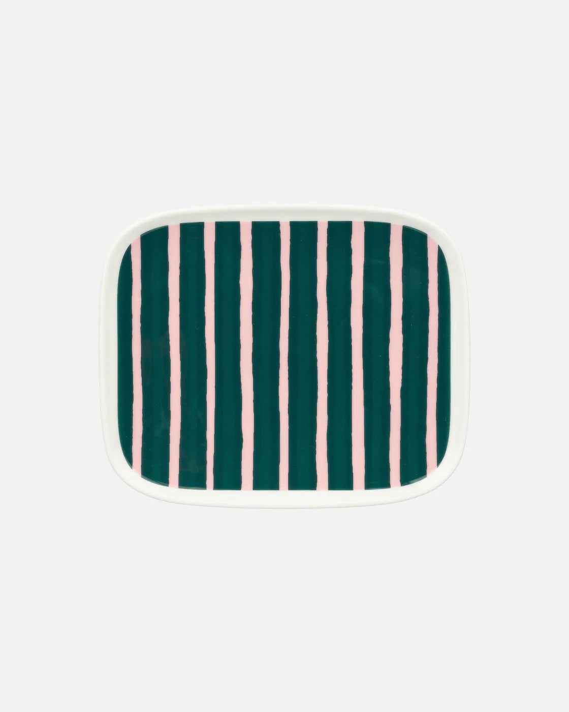 Marimekko Oiva / Piccolo Plate 15x12 cm wht, pink, dk green