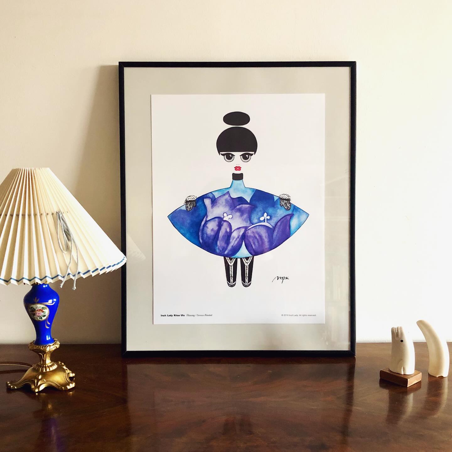 Inuit Lady Posters by Greenlandic artist, Maria Panínguak` Kjærulff