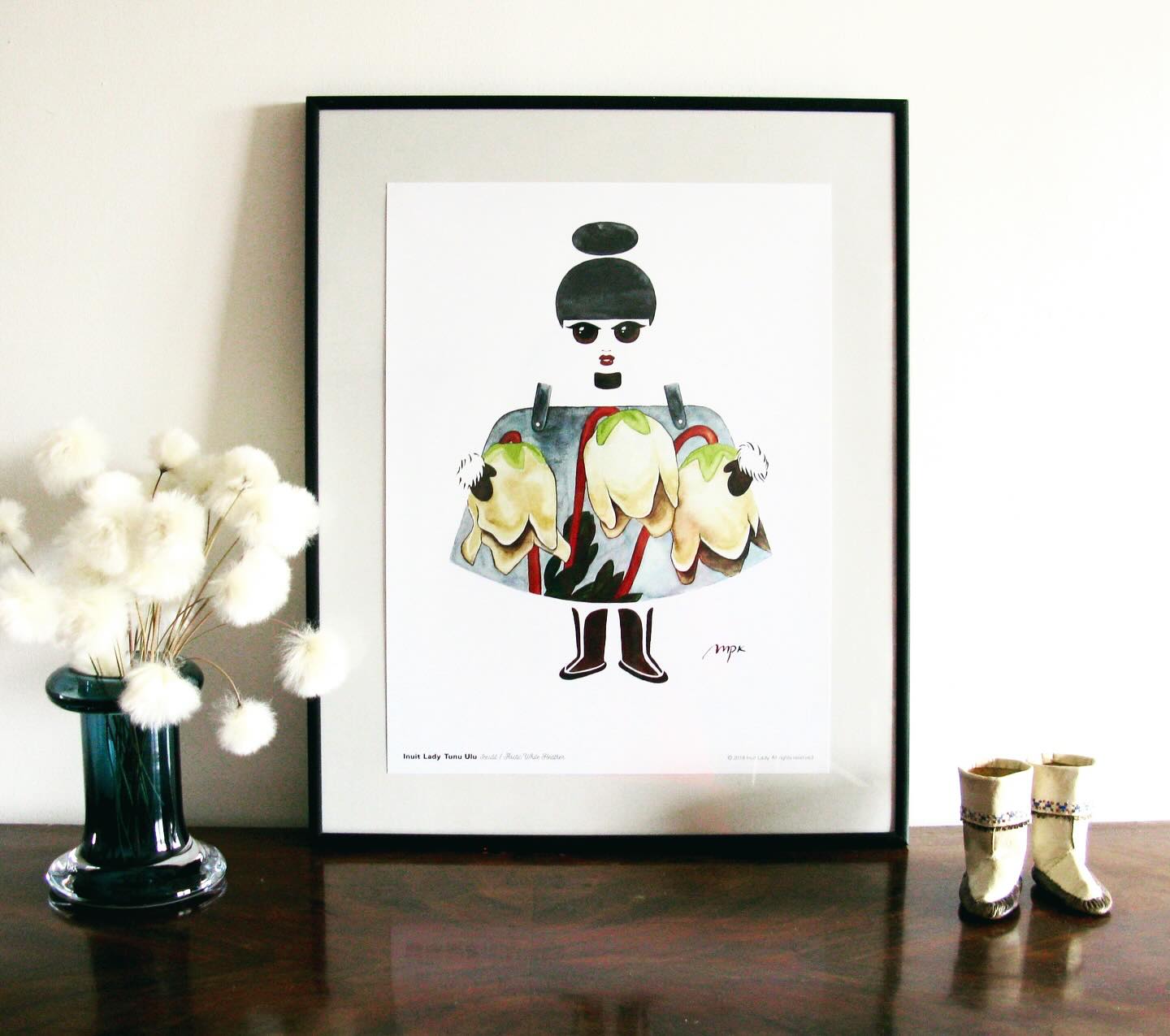 Inuit Lady Posters by Greenlandic artist, Maria Panínguak` Kjærulff