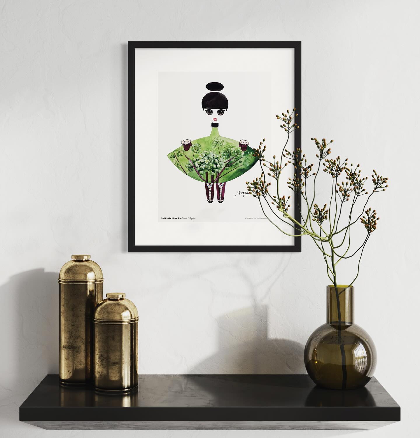 Inuit Lady Posters by Greenlandic artist, Maria Panínguak` Kjærulff