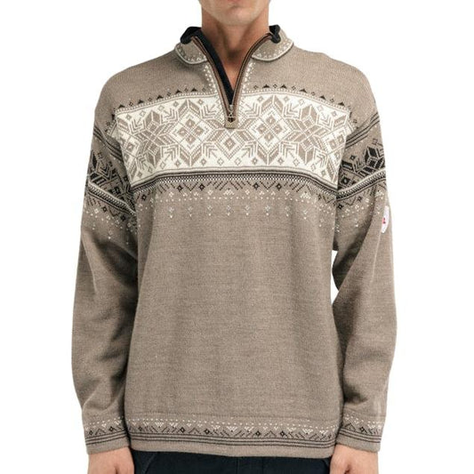 Dale of Norway Blyfjell Men's Knit Sweater Mountainstone Coffee