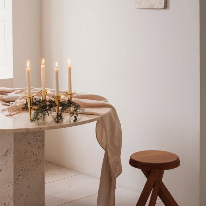 Georg Jensen Bloom Botanica Taper Candleholder 18k Gold plated