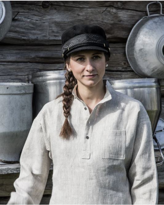 Hovden Busserull Pullover Rustic Linen Shirt