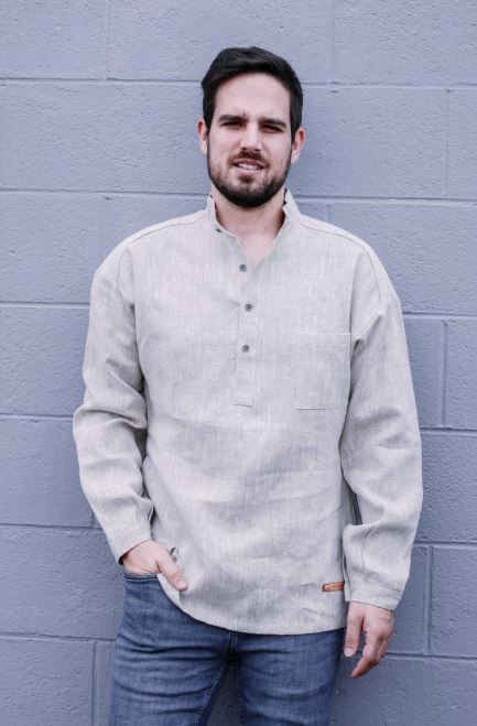 Hovden Busserull Pullover Rustic Linen Shirt