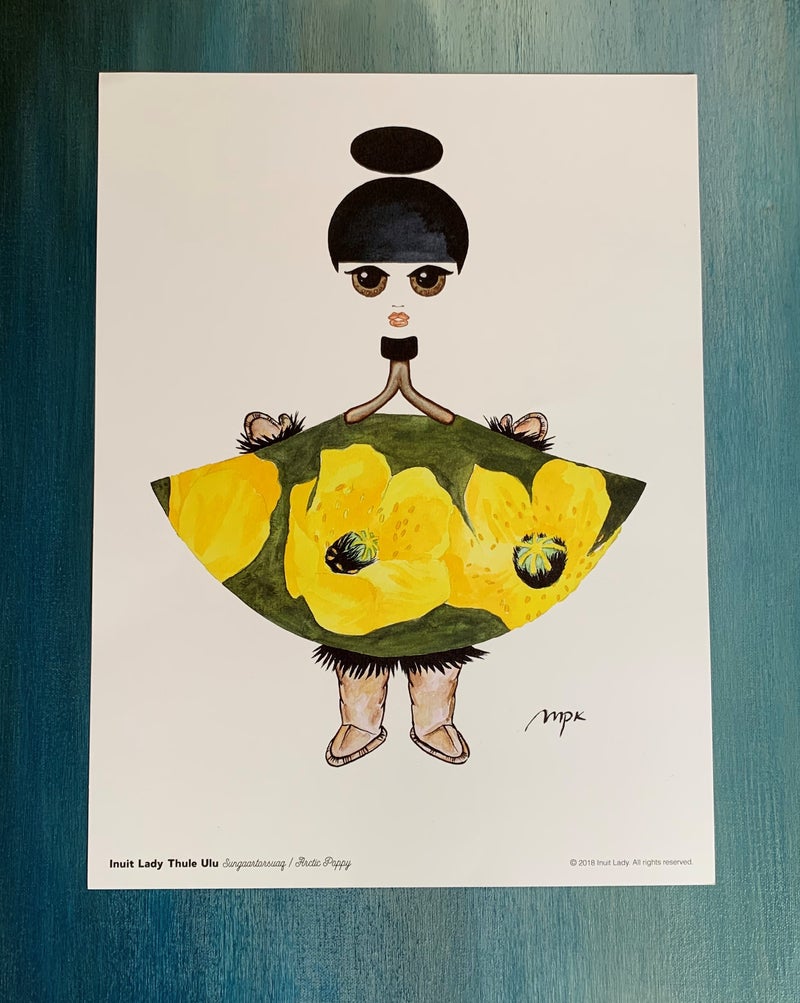 Inuit Lady Posters by Greenlandic artist, Maria Panínguak` Kjærulff