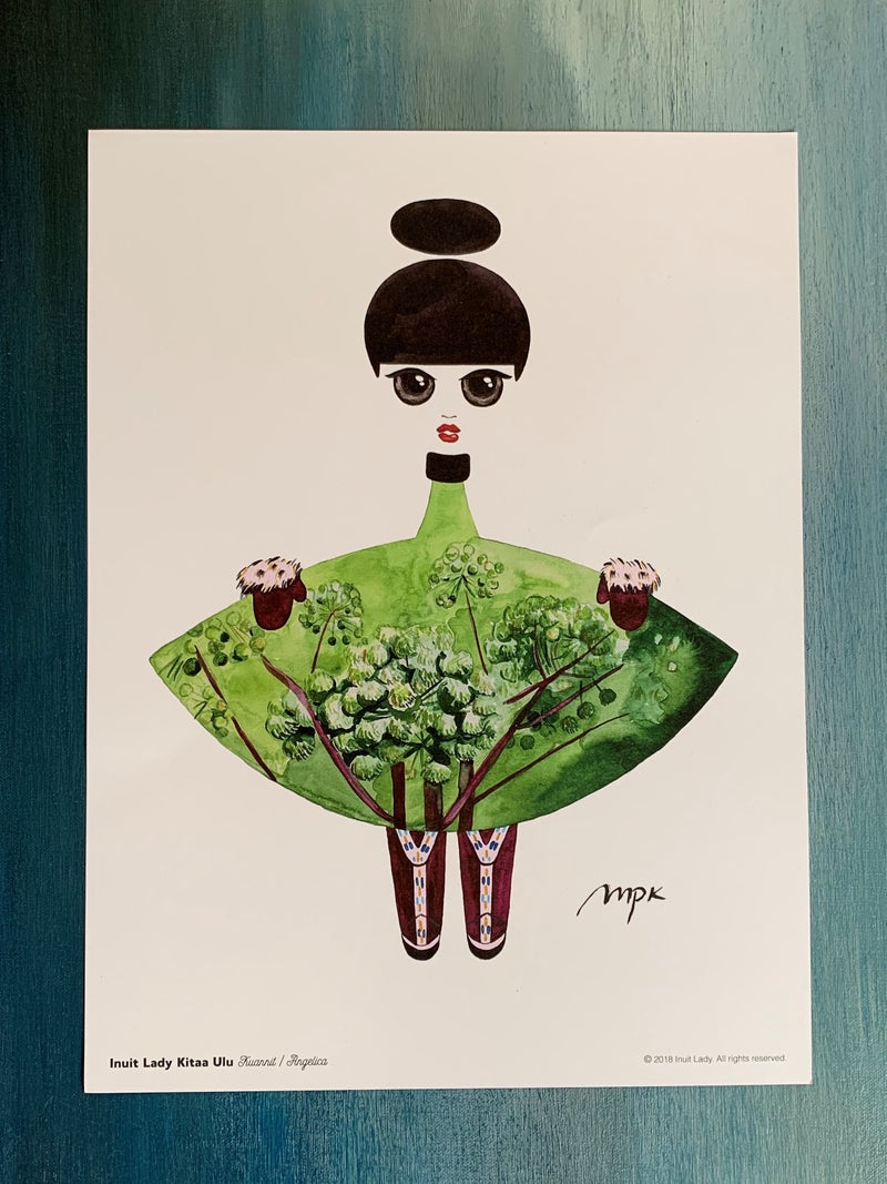 Inuit Lady Posters by Greenlandic artist, Maria Panínguak` Kjærulff