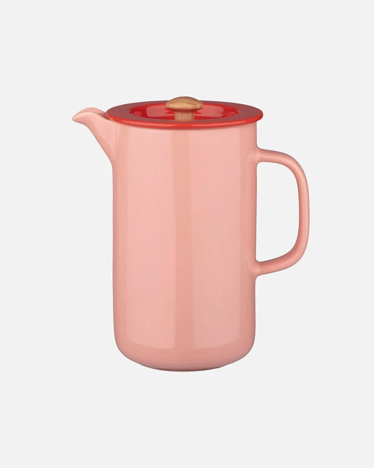 Marimekko Oiva french press, salmon red, tomato red
