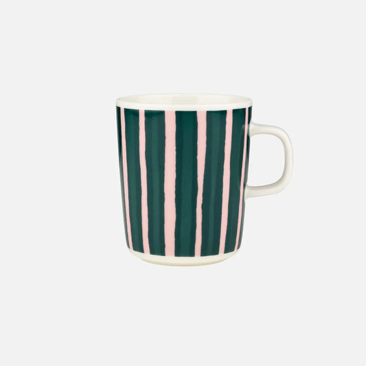 Marimekko Oiva / Piccolo Mug 2,5 dl white, pink, dk green