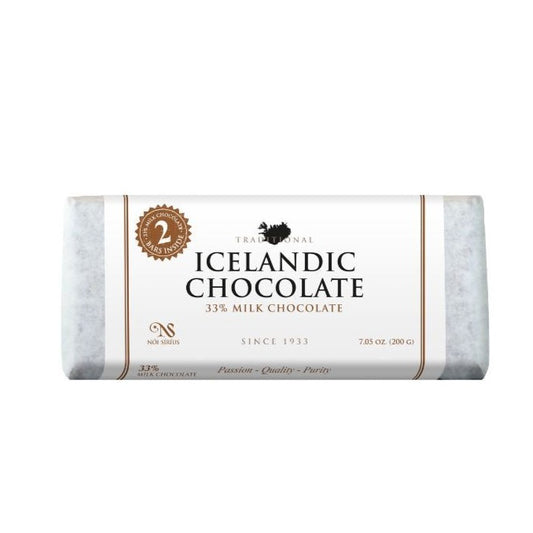 Icelandic 33% Milk Chocolate Bar Candy 2pk/bar
