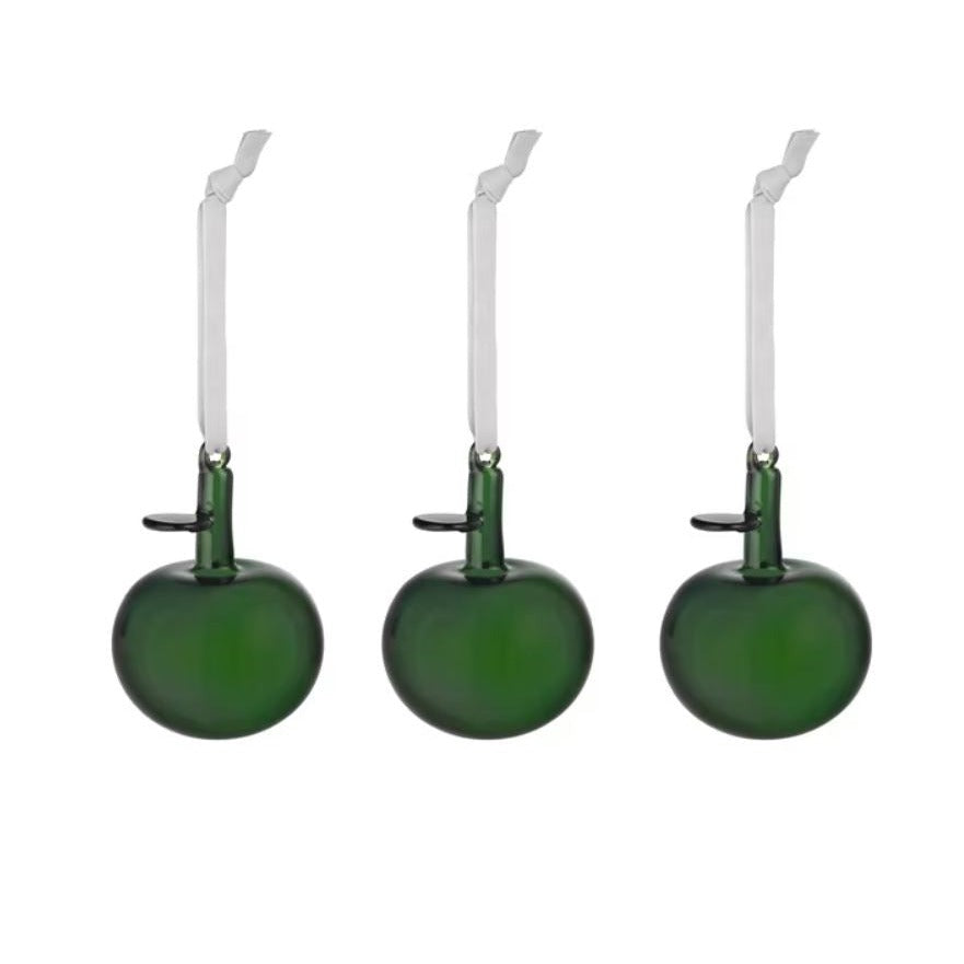 Iittala Glass Apple Ornament Set of 3