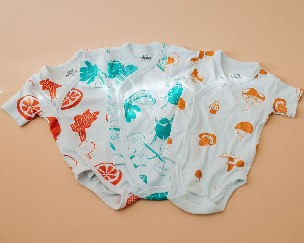  Little Barnacle Onesie 100% organic cotton small batch, Earth friendly and ethically created baby onesies.