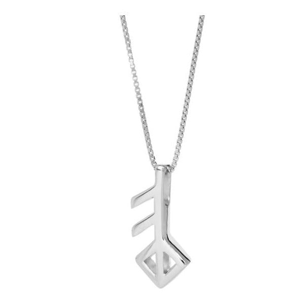 Love / Ást symbolizes our deepest and most personal emotions. A symbol for the passionate, the devoted, and the selfless.  Pendant and chain are rhodium coated .925 sterling silve...