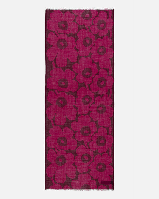 Marimekko Fiore Unikko Scarf Wine red
