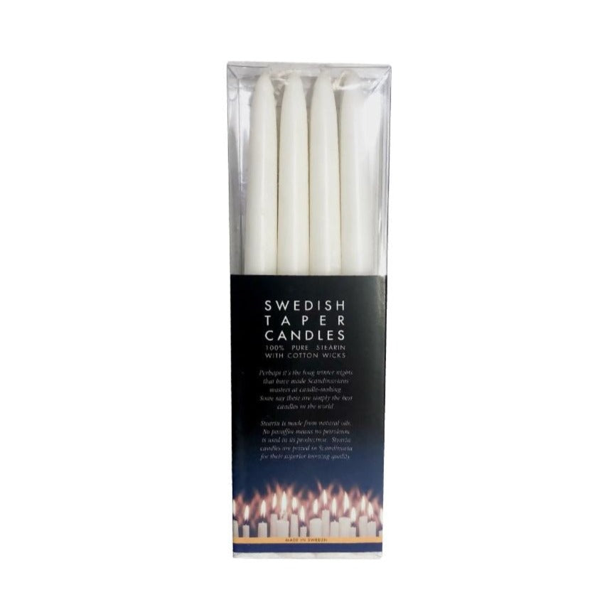 Swedish Taper Candles white