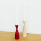 Swedish Wood Candlestick. Made In Sweden