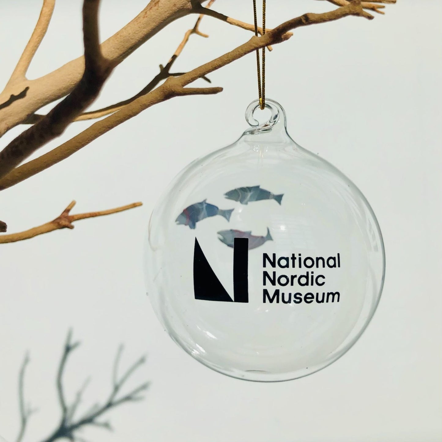 NNM Glass Ornament-Sweater Fish