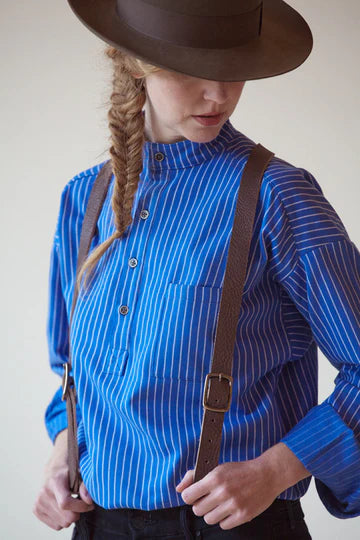 Hovden Bright Blue Cotton Striped Solberg Shirt