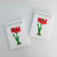 Christmas Flowers Card Folder, 8 cards