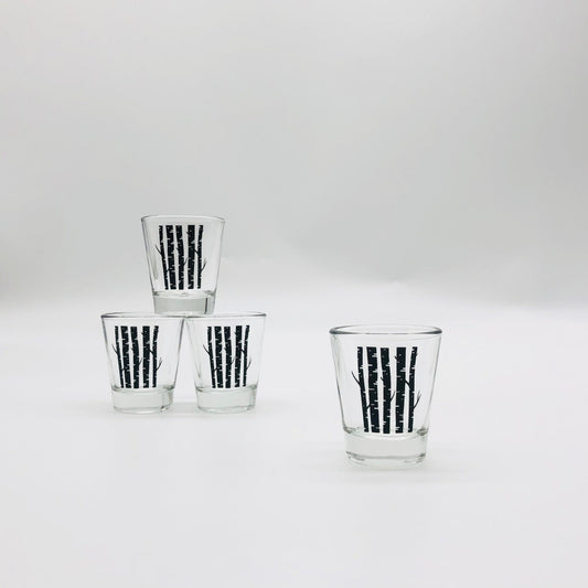 Shot glass with our National Nordic Museum Store brand design!