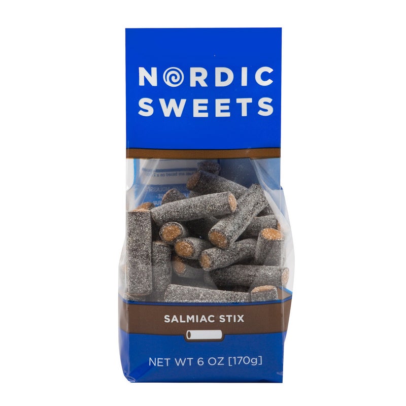 Salty and sweet licorice stix from Sweden. A National Nordic Museum favorite! These sell quickly.